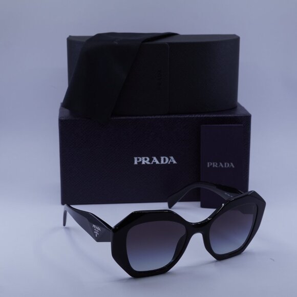 Prada PR16WS 1AB5D1 Geometric Sunglasses – Black\Grey - Picture 4 of 9